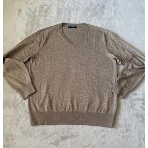 Kallspin V-Neck Sweater Wool Cashmere‎ Blend Pullover Knitwear Mens Large